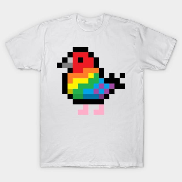 Rainbirb T-Shirt by OneQueasyCrow